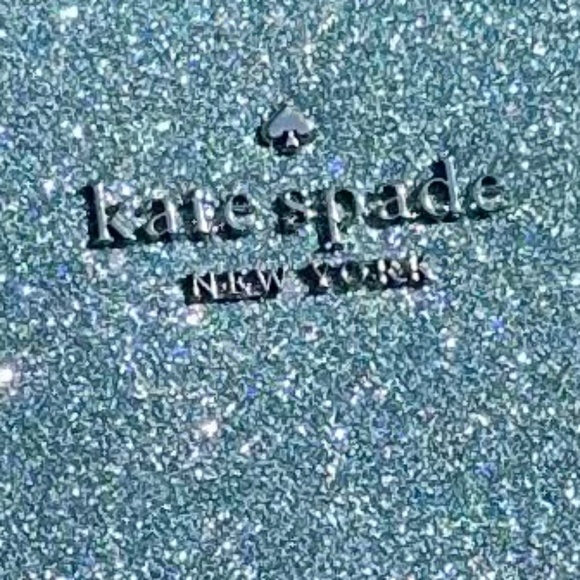 kate spade Bags Kate Spade Tinsel Tote Glitter Fabric Frosty Sky